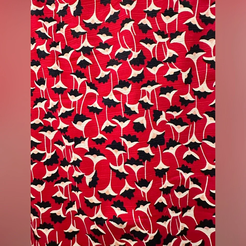 Boden Red and Blue Patterned Skirt